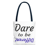 "Dare to be Different" Tote Bag Blue