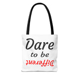 "Dare to be Different" Tote Bag Red