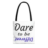 "Dare to be Different" Tote Bag Blue