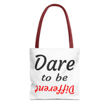 "Dare to be Different" Tote Bag Red