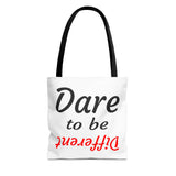 "Dare to be Different" Tote Bag Red