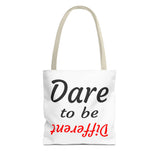 "Dare to be Different" Tote Bag Red